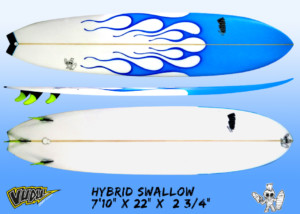 Vudu performance Hybrid surfboard