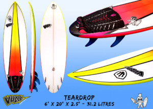 Vudu TearDrop Surfboard