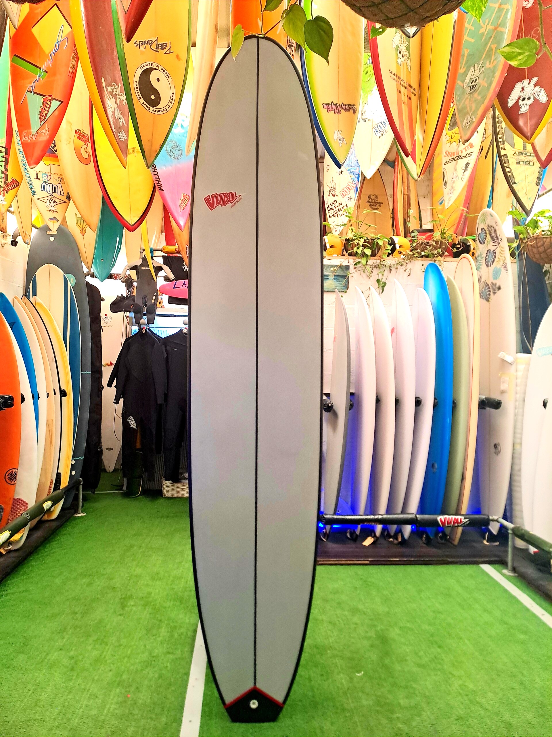 Pilot Surfboard: VUDU SINGLE FIN NOSE RIDER 9'1" X 23" 2.75" 60L