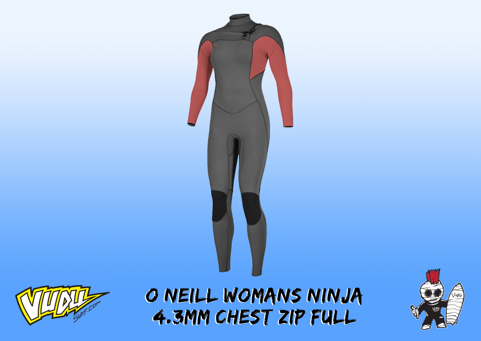 O NEILL WOMANS NINJA 4.3MM CHEST ZIP FULL