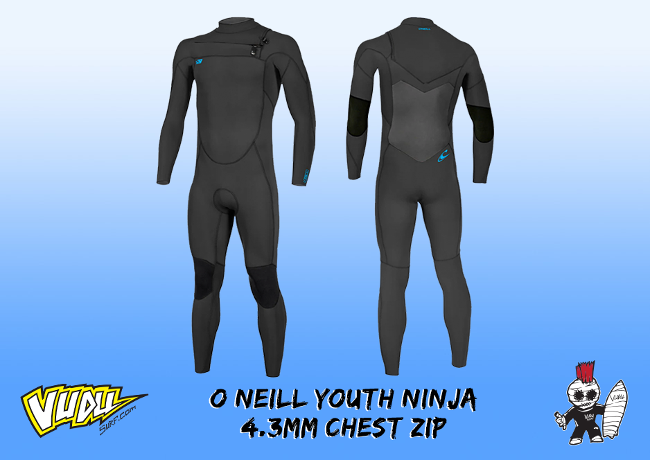 YOUTH NINJA 4/3MM CHEST ZIP FULL WETSUIT