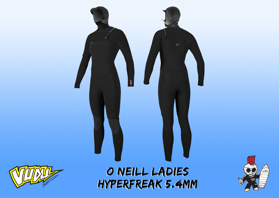O’Neill Ladies Hyperfreak 5/4mm Chest Zip Full Wetsuit W/ Hood